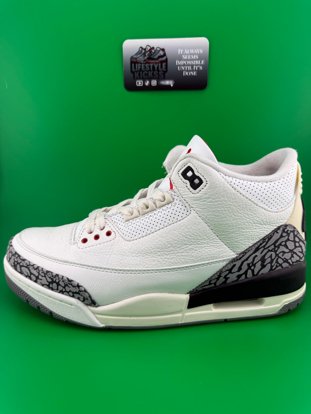 Jordan 3 White Cement Reimagined 2023 Size 8.5 PreOwned
