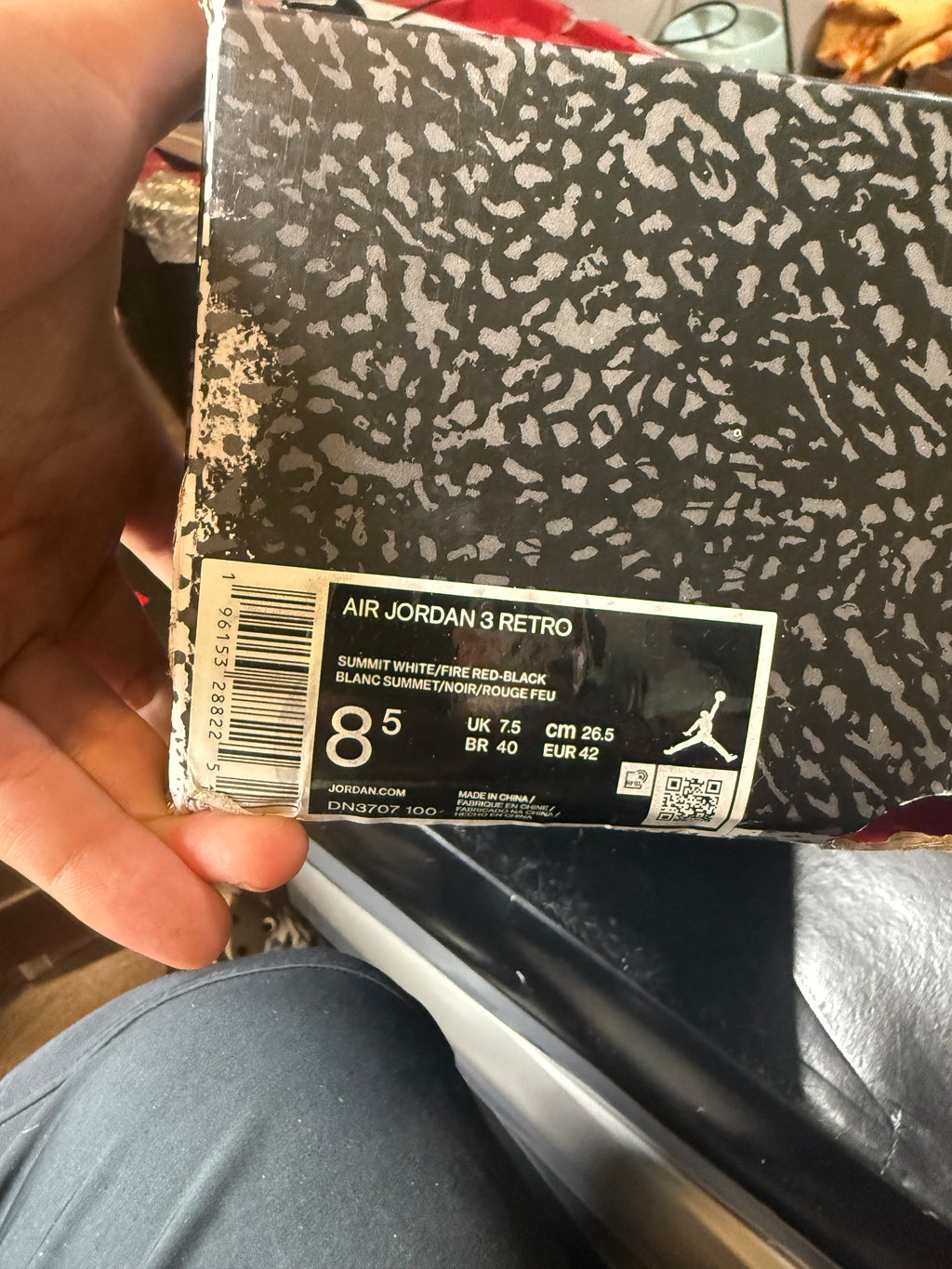 Jordan 3 White Cement Reimagined 2023 Size 8.5 PreOwned